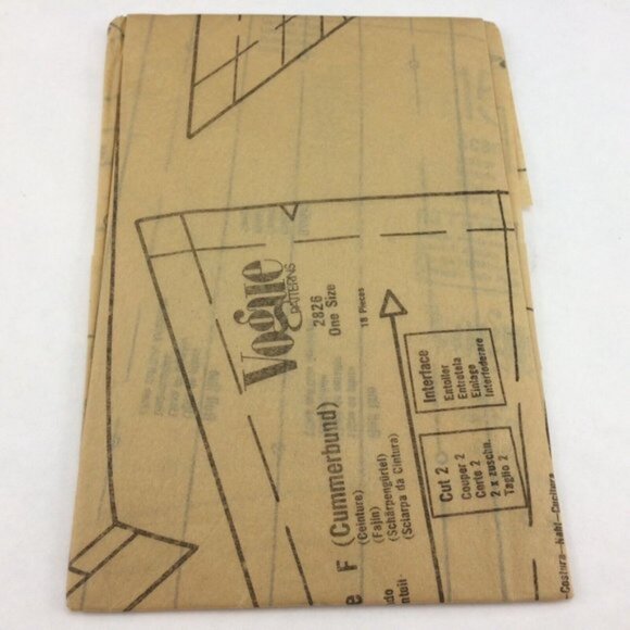 Vogue 2826 Vintage 80s Sewing Pattern Mens Ties Ascot Scarf Cummerbund Uncut - Picture 14 of 15